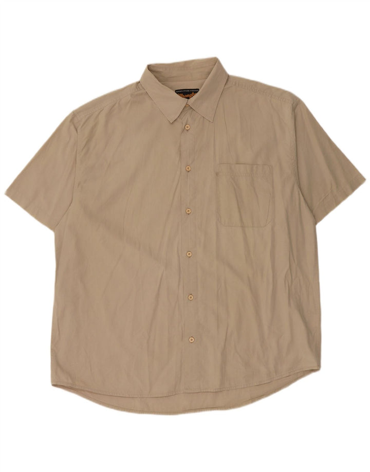 Camicia a maniche corte da uomo WRANGLER 2XL cotone beige