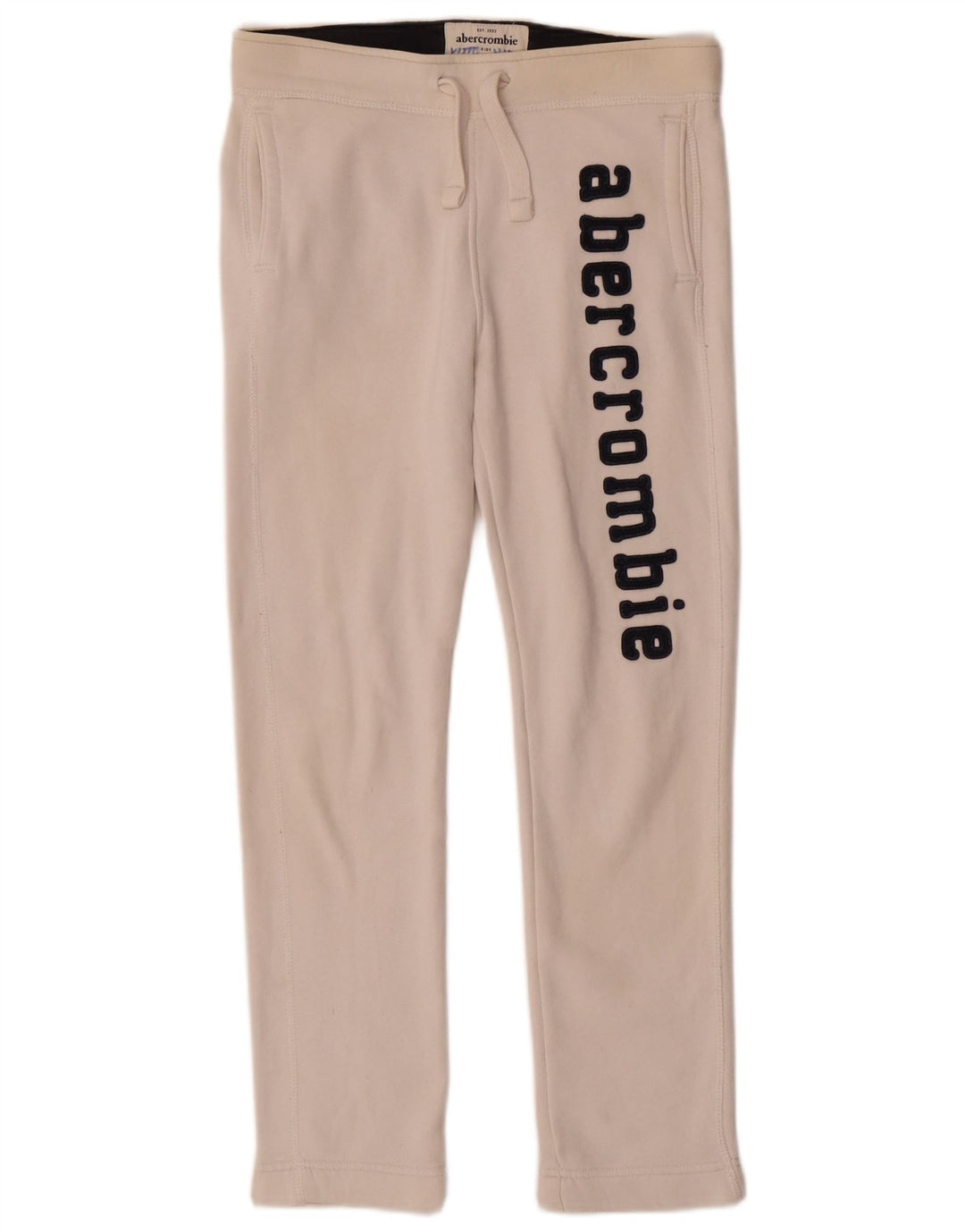 Pantaloni della tuta da ragazzo Abercrombie & Fitch 13-14 anni medio bianco