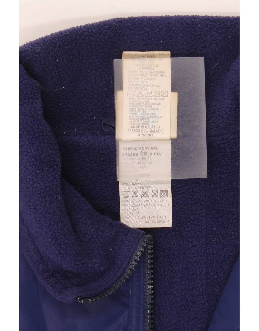Giacca bomber da uomo Adidas UK 42/44 Large Blu Poliammide
