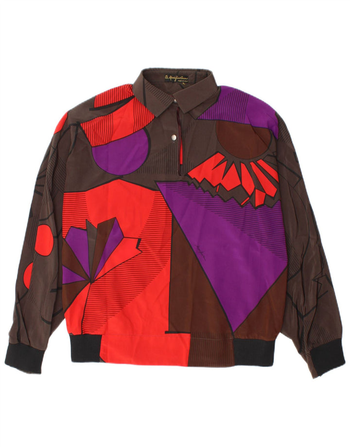 Camicetta da donna Mario Pucci Cecconi Top IT 42 Marrone medio geometrico