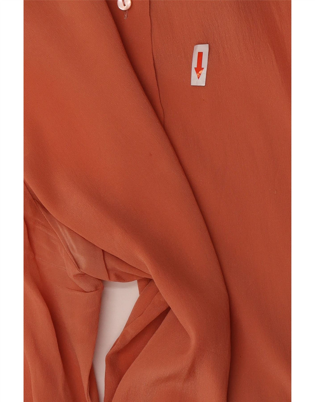 Camicetta vintage da donna con cravatta sul davanti IT 44 arancione medio