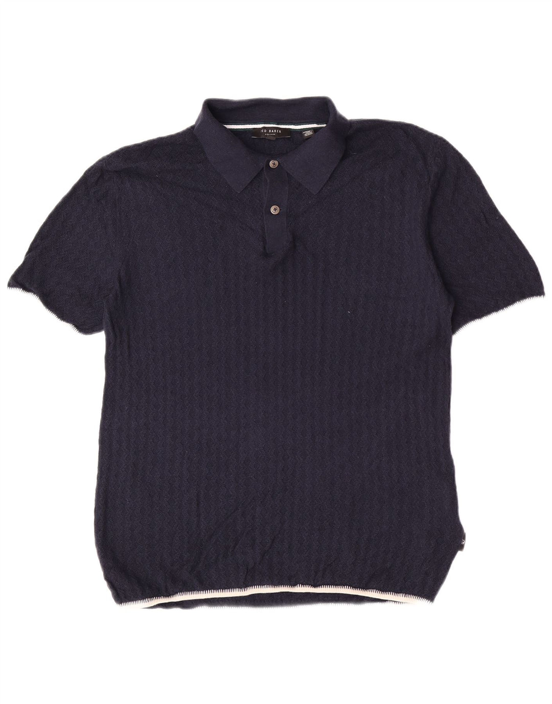 Maglione maglione da uomo con collo alto Ted Baker taglia 3 medio blu navy