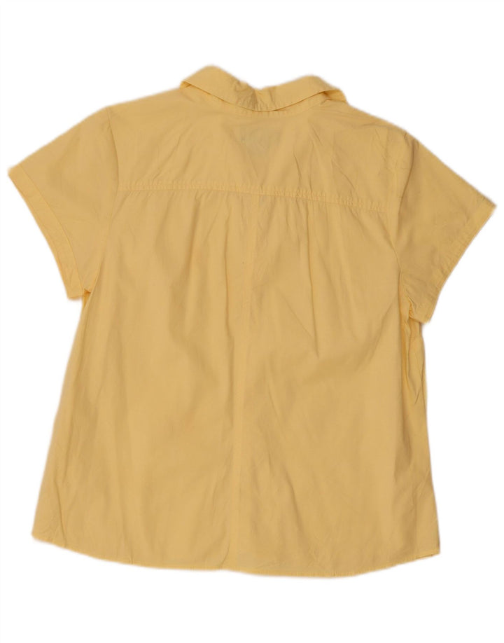 Camicia a maniche corte da donna Eddie Bauer UK 18 XL cotone giallo