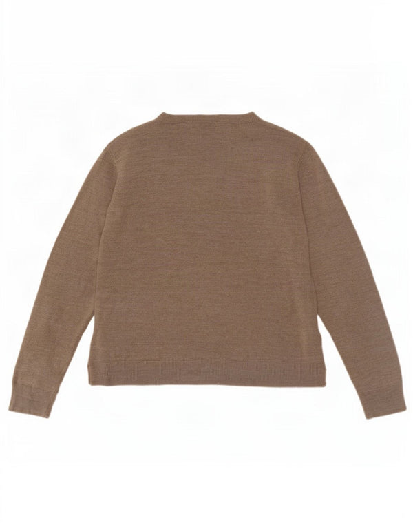 Marks & Spencer Womens Boat Neck Jumper Sweater UK 18 XL Beige Acrylic