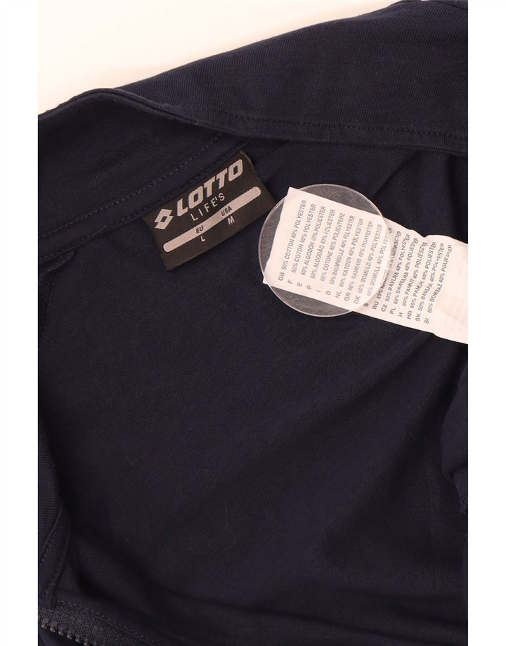 LOTTO Mens Tracksuit Top Jacket Medium Navy Blue