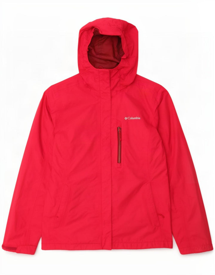 Giacca antipioggia con cappuccio da donna Columbia UK 10 Small Pink Nylon
