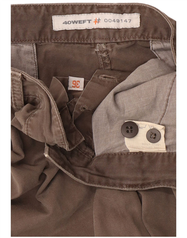 Pantaloncini cargo da uomo 40Weft W36 cotone grigio grande