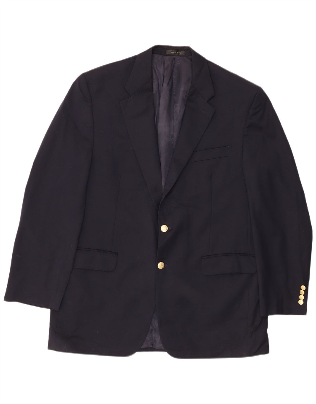Giacca blazer a 2 bottoni da uomo Chaps UK 44 2XL Lana blu navy