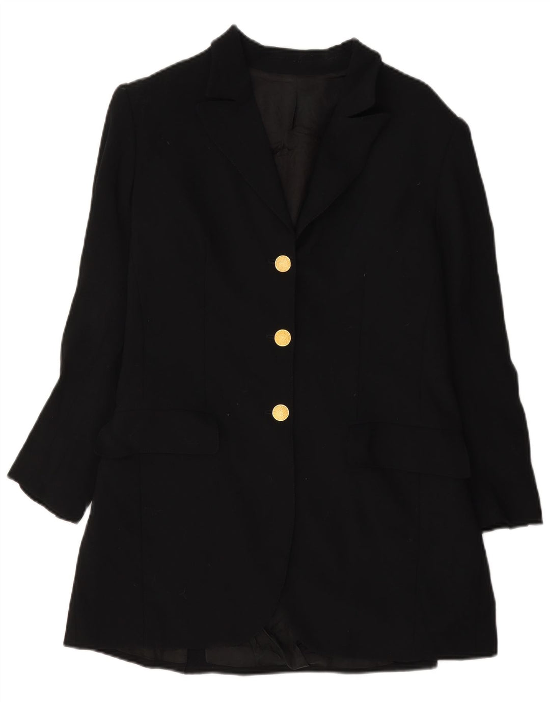 Giacca blazer a 3 bottoni lunga da donna Ratti IT 44 media lana nera