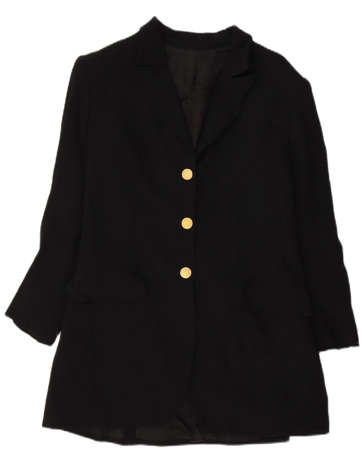 Giacca blazer a 3 bottoni lunga da donna Ratti IT 44 media lana nera
