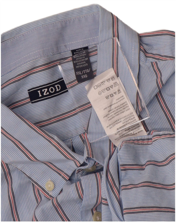 Camicia da uomo IZOD 2XL cotone gessato blu