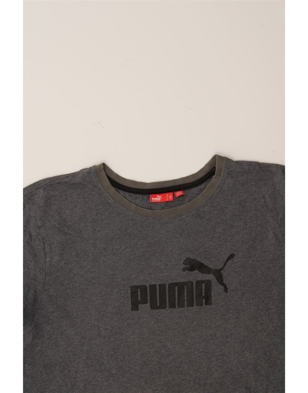 PUMA Mens Graphic T-Shirt Top Large Grey Vintage Puma and Second-Hand Puma from Messina Hembry 