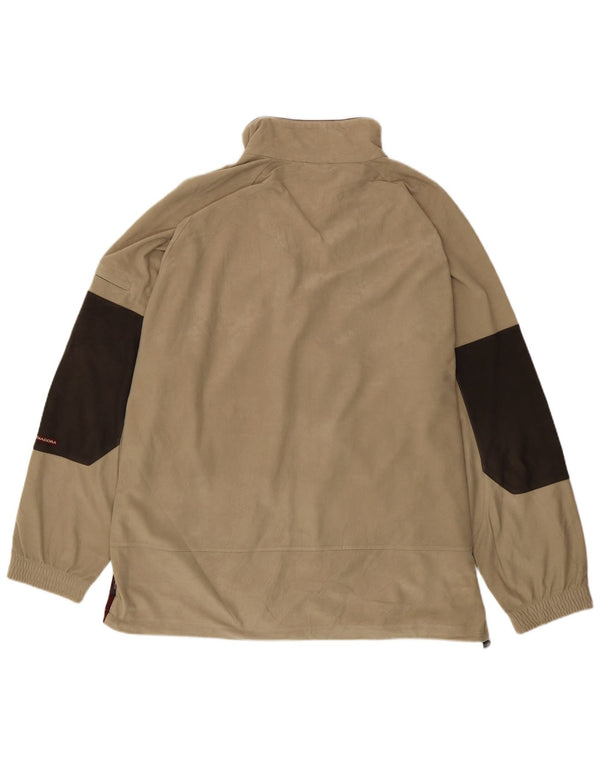 Giacca da ginnastica da uomo in velluto Diadora UK 48 2XL Beige Colourblock