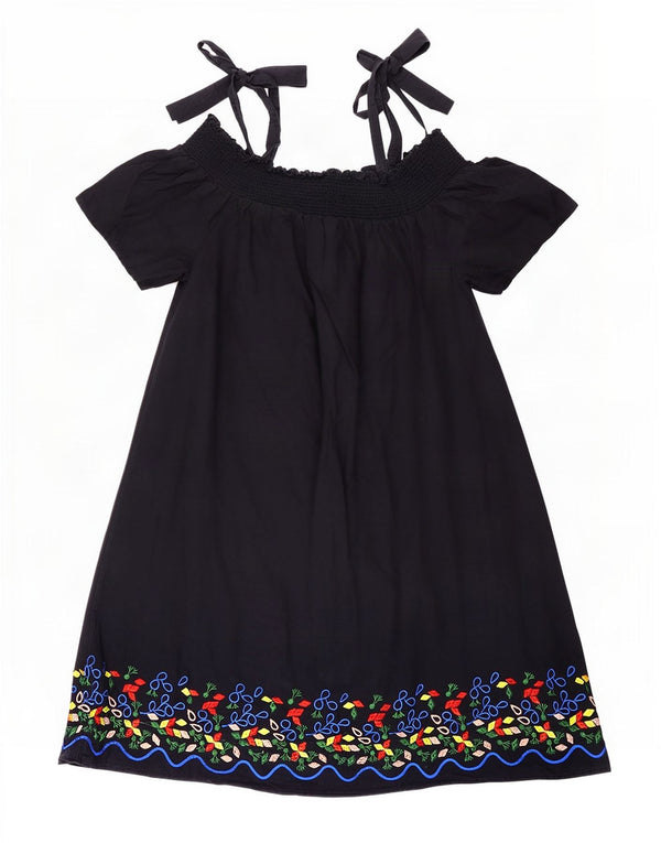 Abito da donna con spalle scoperte Marks & Spencer UK 12 Medio blu navy floreale