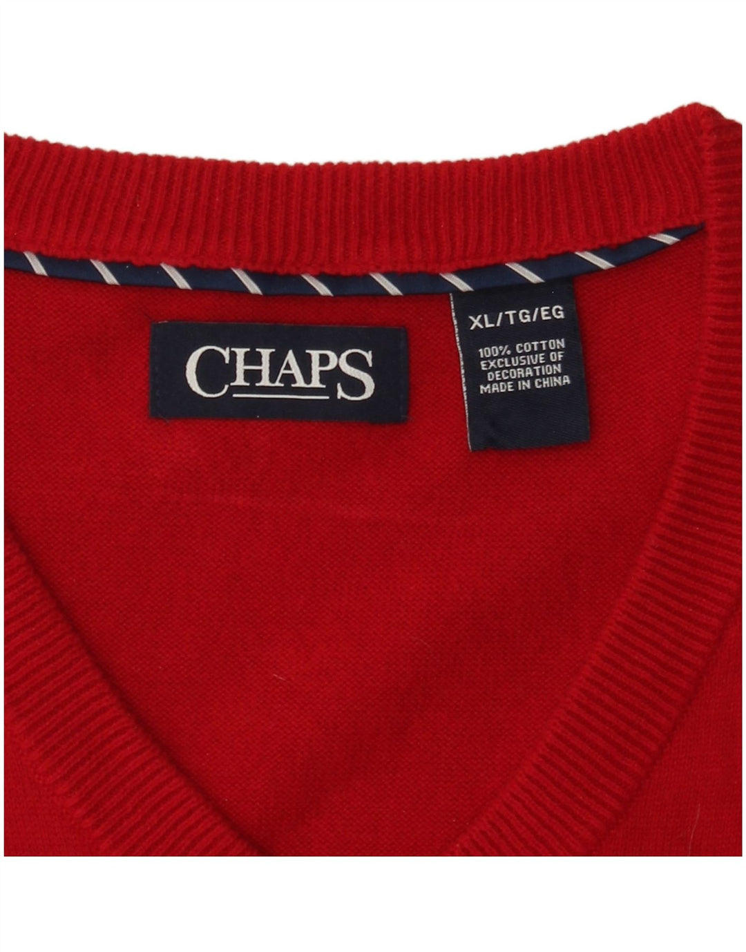 Canottiera da uomo Chaps XL rossa in cotone