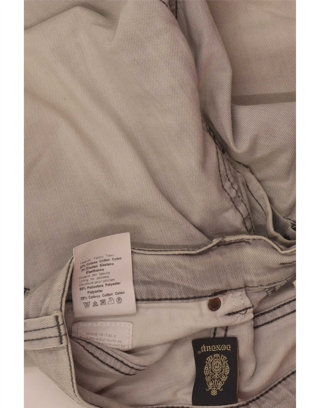 Jeans slim da uomo Dunlop W32 L29 cotone grigio