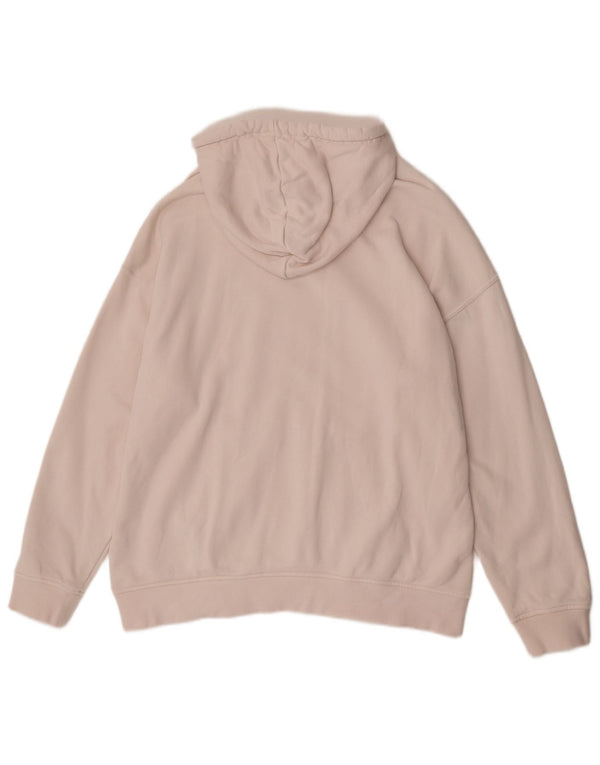 Felpa con cappuccio oversize da donna Adidas UK 14 cotone beige medio