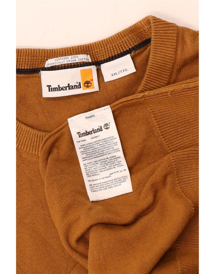 Maglione maglione girocollo da uomo Timberland 2XL cotone marrone