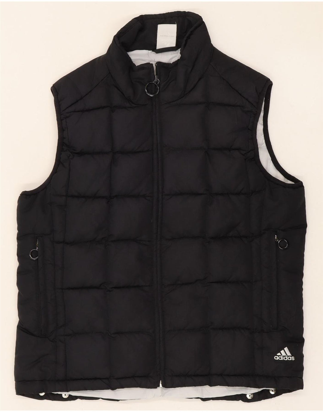 Gilet imbottito da donna Adidas UK 12 medio nero poliestere