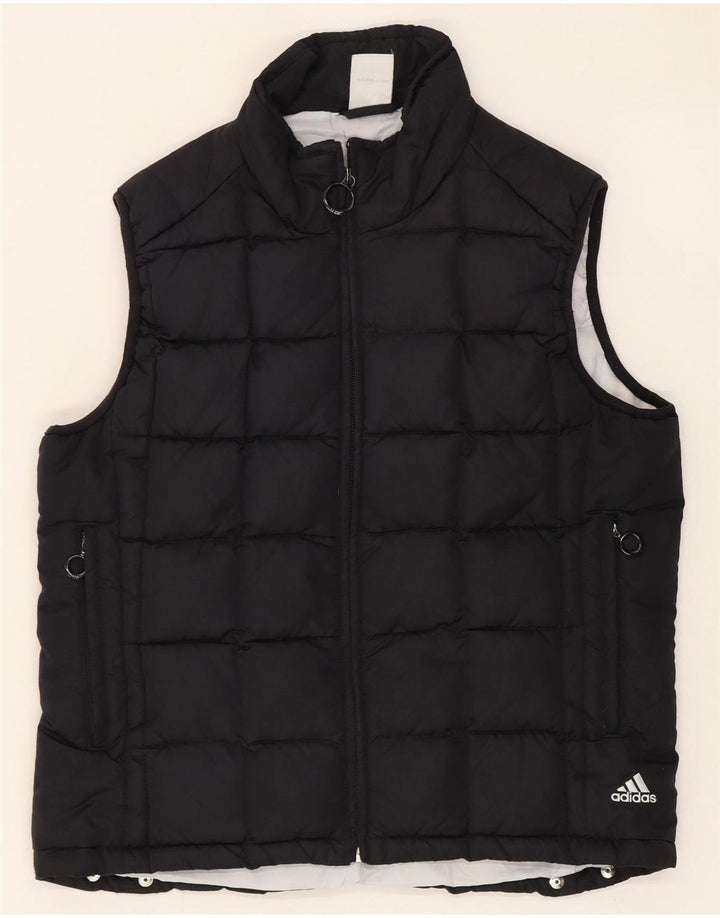Gilet imbottito da donna Adidas UK 12 medio nero poliestere
