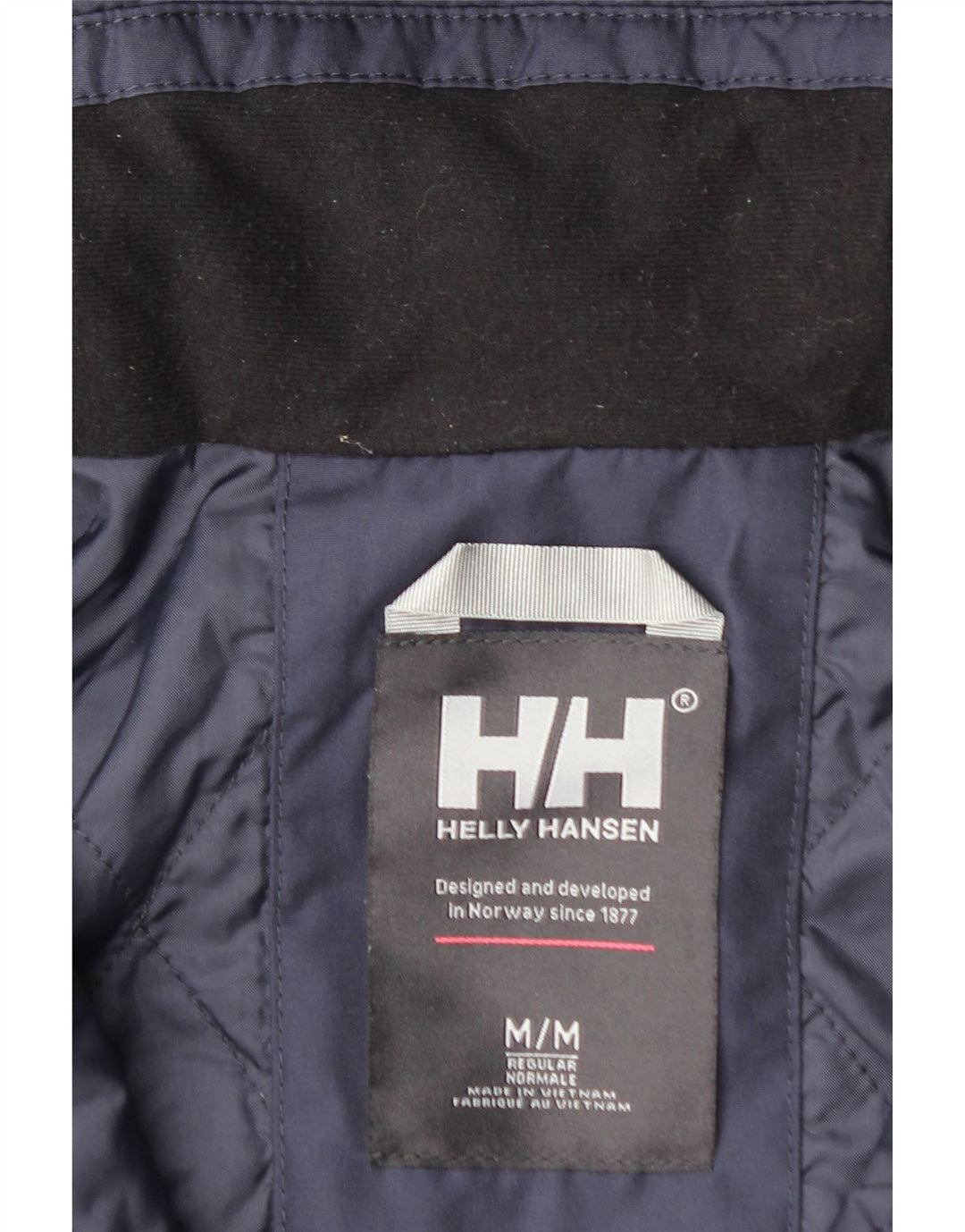 Cappotto giacca a vento con cappuccio da donna HELLY HANSEN UK 14 medio blu navy