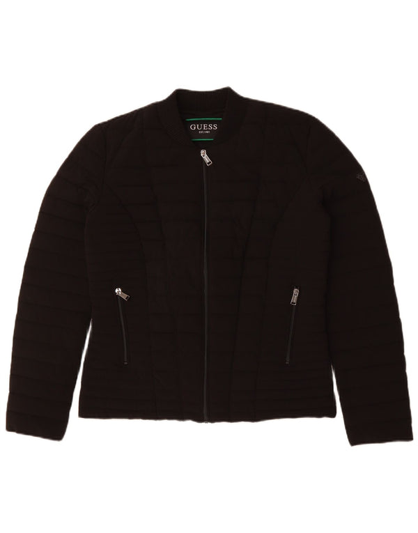 Giacca imbottita da donna Guess UK 12 Medium Nero Poliestere