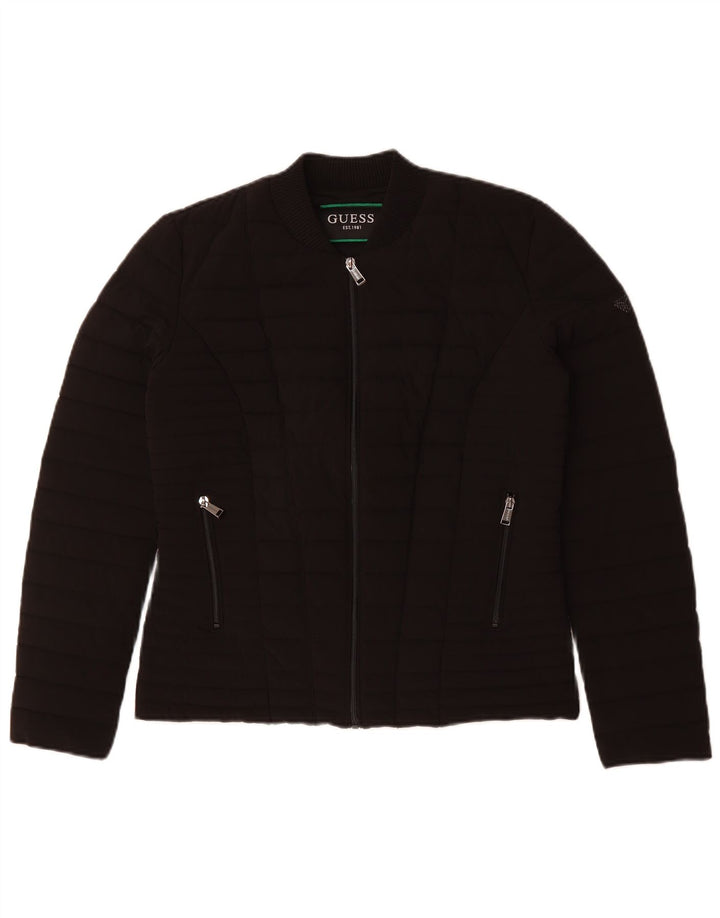Giacca imbottita da donna Guess UK 12 Medium Nero Poliestere