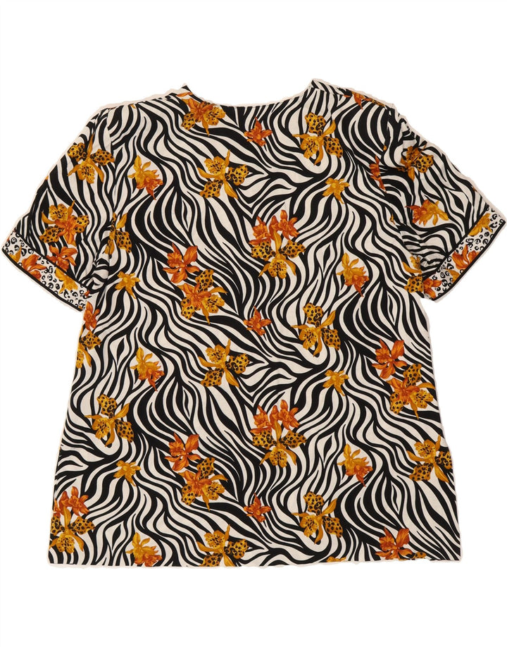 VINTAGE Womens Blouse Top US 6 Medium Multicoloured Animal Print Vintage Vintage and Second-Hand Vintage from Messina Hembry 