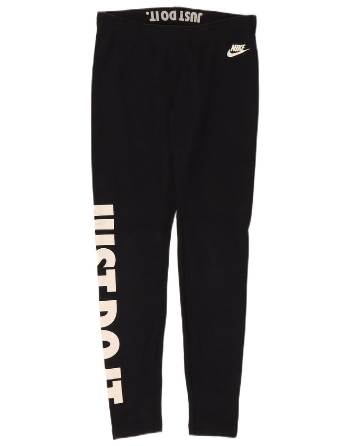 Leggings grafici da donna Nike UK 10 piccoli cotone nero