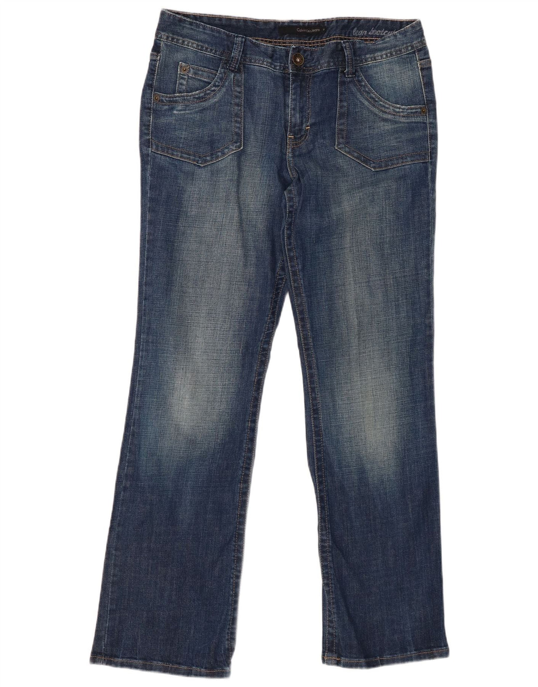 CALVIN KLEIN Jeans Bootcut da donna US 14 XL W34 L31 Cotone blu