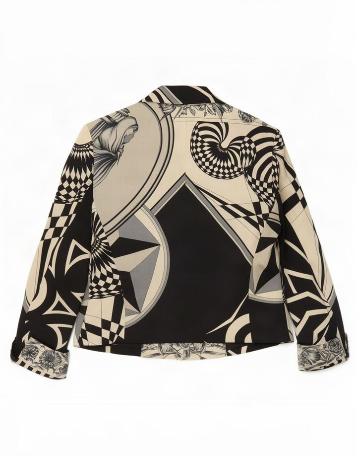Giacca blazer grafica da donna Versus By Gianni Versace EU 44 Large Beige Des