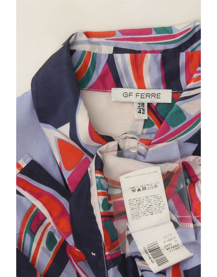 Camicetta Camicia Donna GF Ferre IT 42 Seta floreale multicolore media