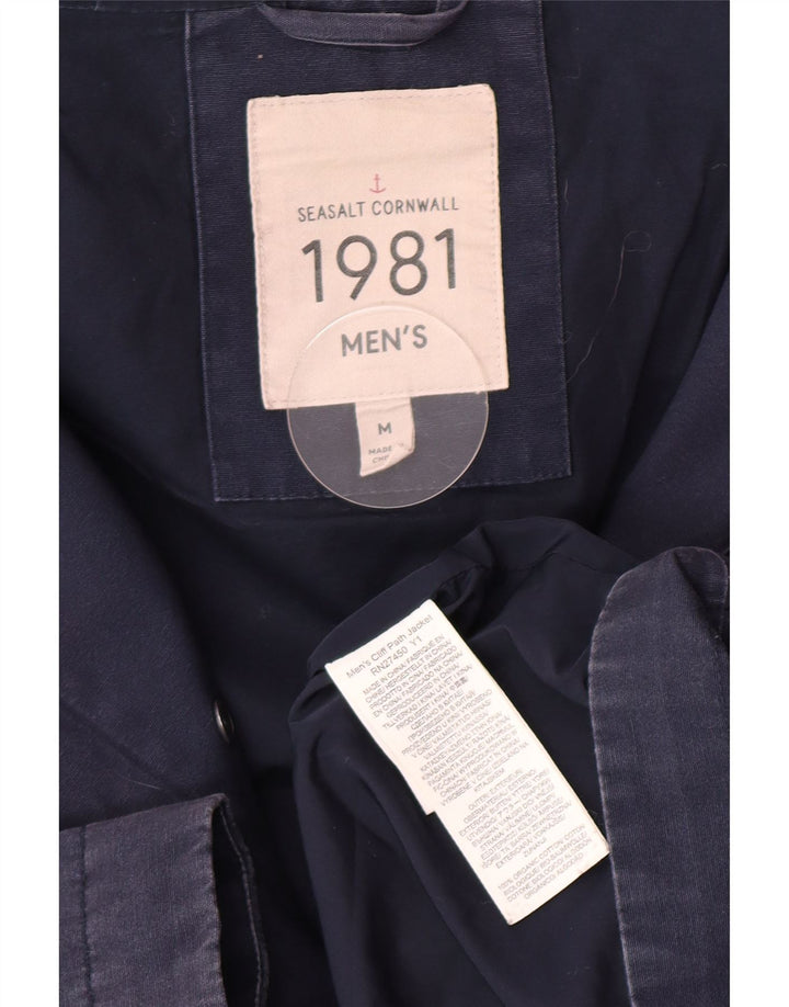 Giacca multiuso con cappuccio da uomo Seasalt Cornwall UK 38 Cotone medio blu navy