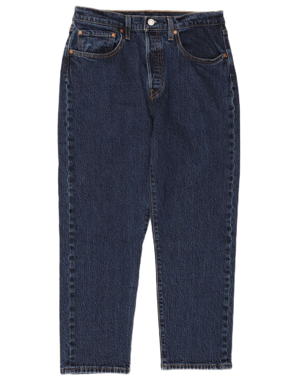 Jeans dritti a vita alta Levi's 501 da donna W30 L26 cotone blu