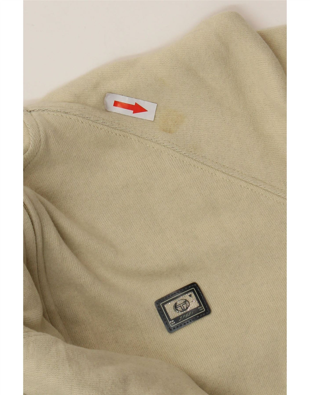 SERGIO TACCHINI Maglia con cappuccio e zip da donna IT 44 Cotone beige medio