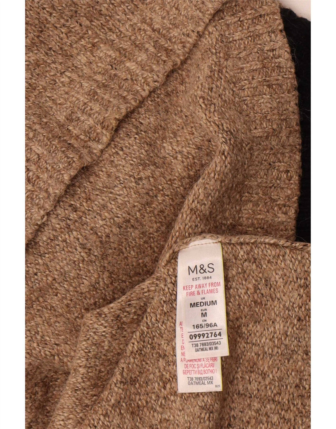 Maglione maglione collo alto a maniche corte da donna Marks & Spencer UK 14 medio