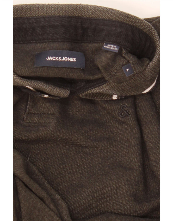 JACK & JONES Polo da uomo a righe grandi color kaki