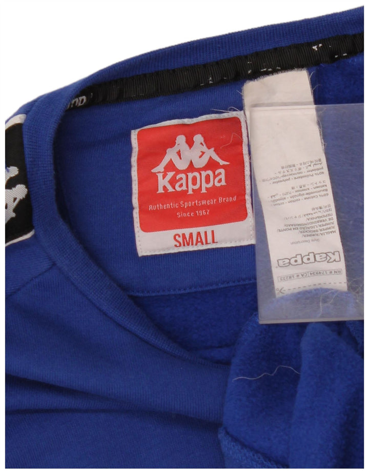 Felpa grafica da uomo KAPPA Maglione piccolo blu in cotone color block