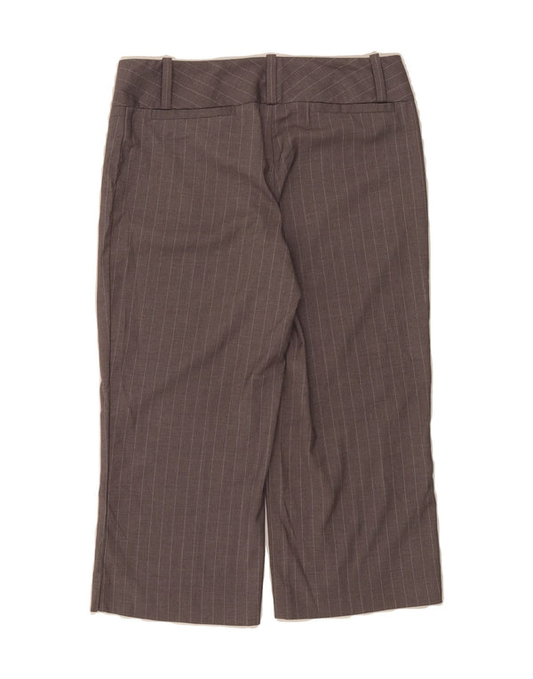 MOSSIMO Womens Straight Capri Trousers US 4 Small W27 L20 Grey Striped