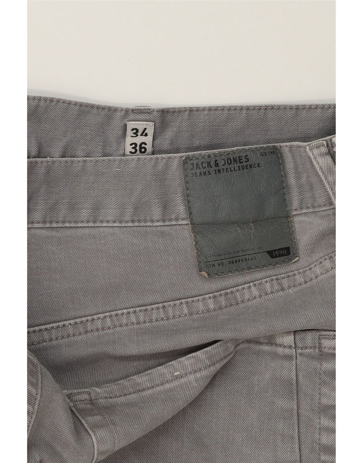 JACK & JONES Mens Slim Jeans W34 L33 Grey Cotton Vintage Jack & Jones and Second-Hand Jack & Jones from Messina Hembry 