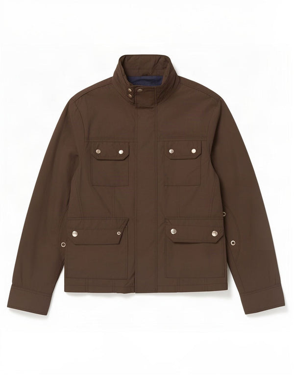 Giacca utility da uomo Zara UK 40 Large Marrone Poliestere