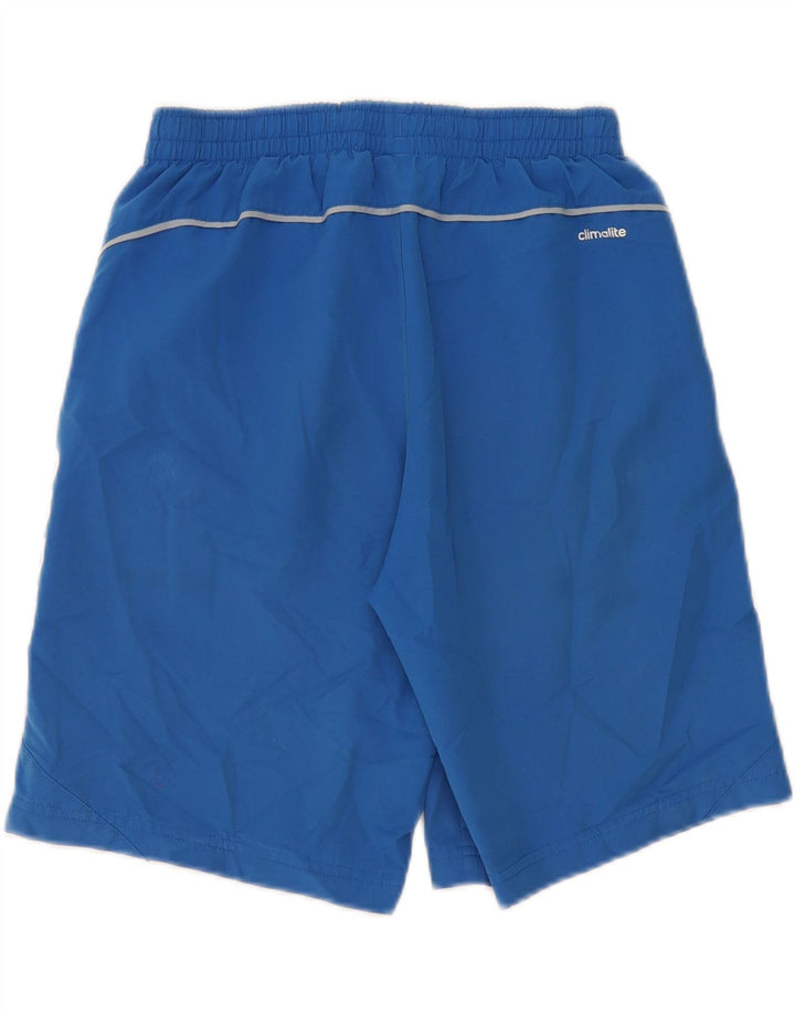 ADIDAS Mens Graphic Sport Shorts Small Blue Polyester Vintage Adidas and Second-Hand Adidas from Messina Hembry 