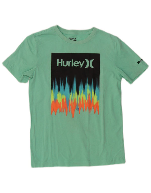T-shirt grafica per ragazzi Hurley Top 10-11 anni in cotone verde medio