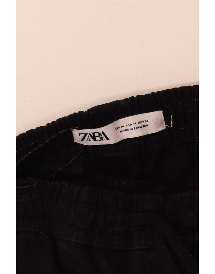 Pantaloni chino da uomo Zara Joggers medi W31 L30 cotone nero