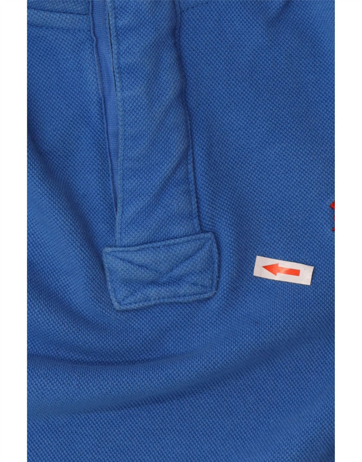 Crew Clothing Felpa da uomo con collo con zip, maglione grande, cotone blu