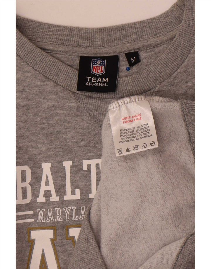 Felpa grafica da uomo dei Baltimore Ravens della NFL, maglione grigio medio chiazzato