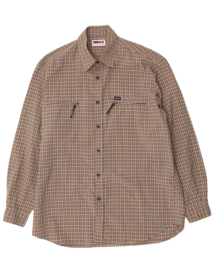 Camicia da uomo Bailo taglia 41 poliammide a quadri grigi grandi