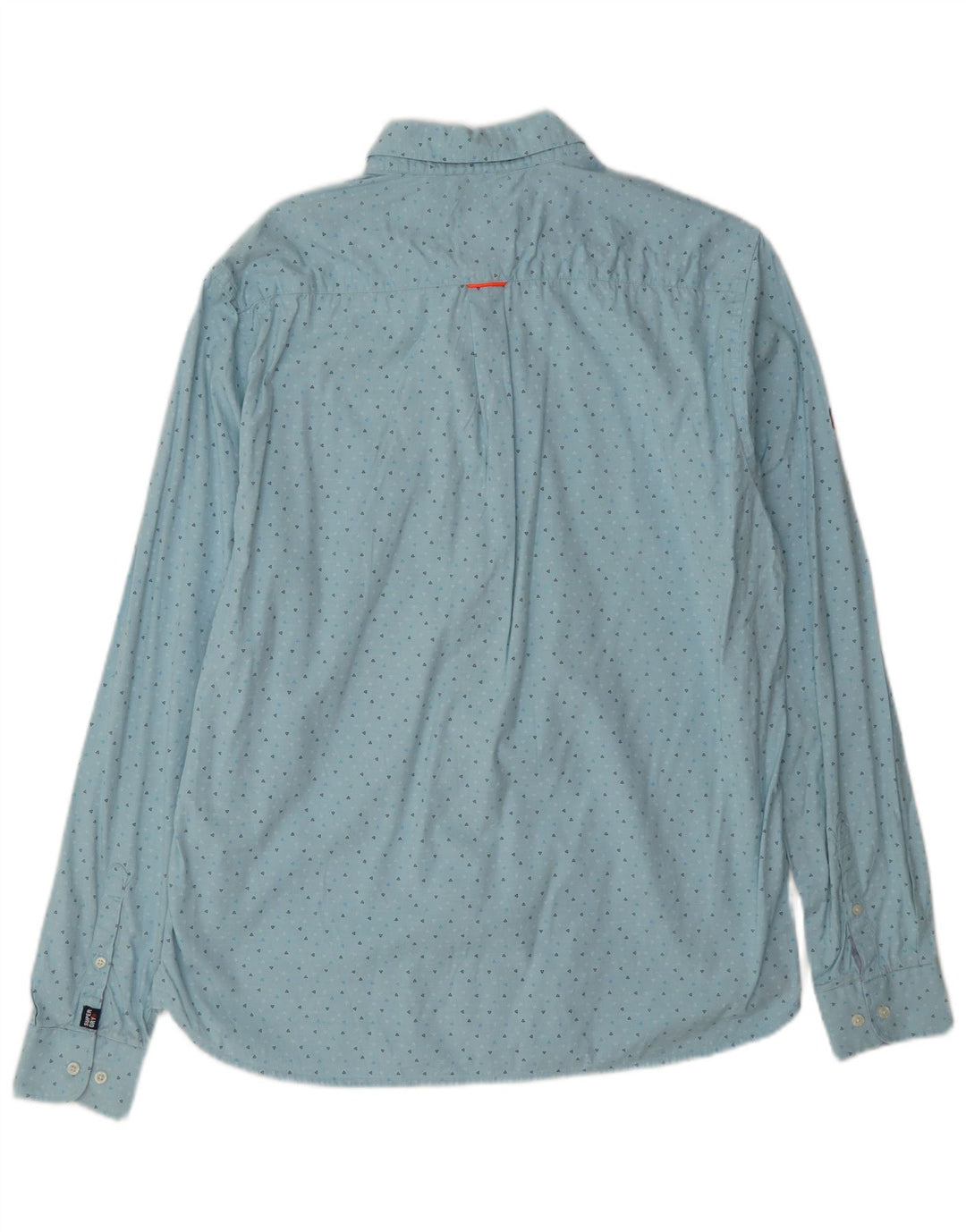 Camicia da uomo Superdry XL in cotone geometrico blu