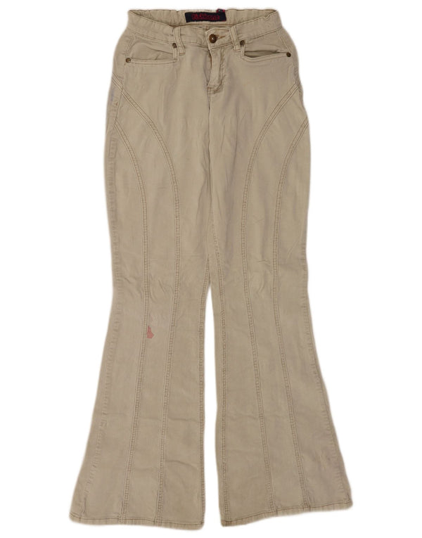Pantaloni di velluto a coste svasati da donna Fishbone W27 L32 Beige