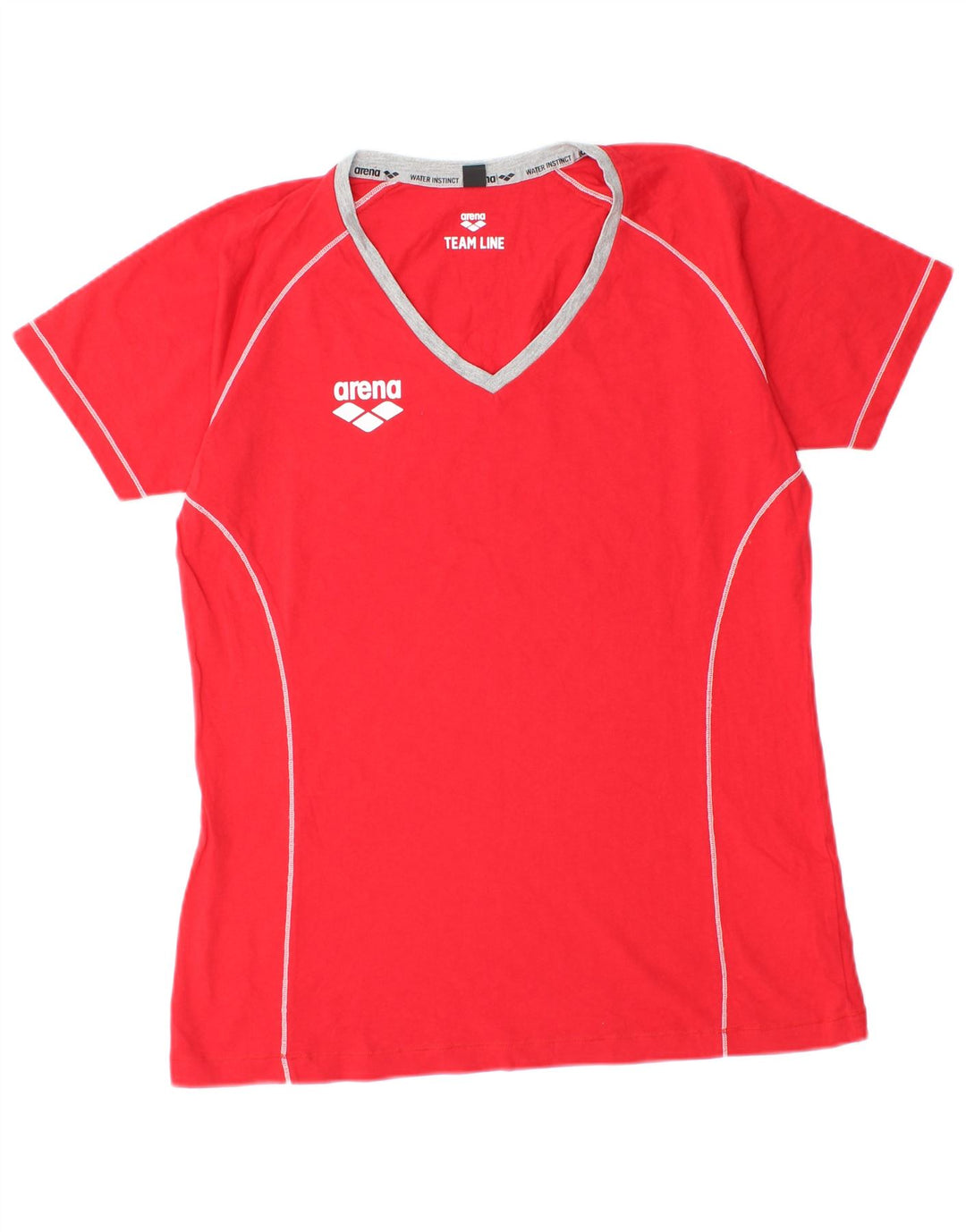 ARENA T-shirt grafica da donna Top UK 14 Medio Rosso Cotone